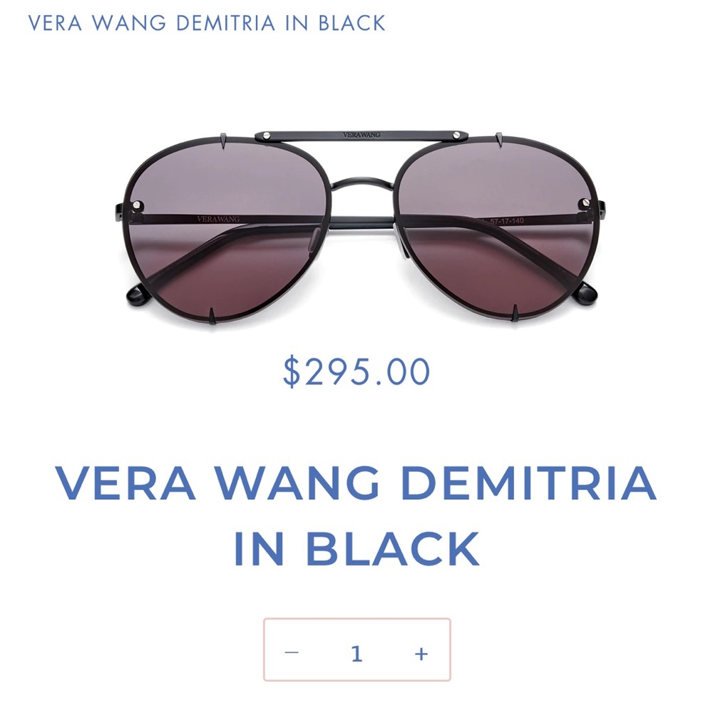 Black Vera Wang Sunglasses